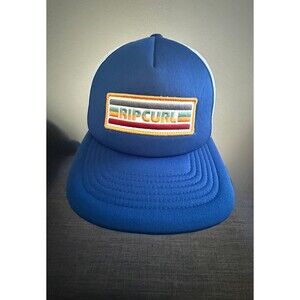 Men’s RIP CURL Trucker Hat Blue w/ White Mesh SnapBack Hat *One size Fits Most*